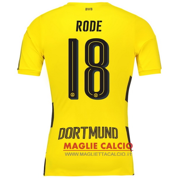 maglietta borussia dortmund 2017-2018 rode 18 prima